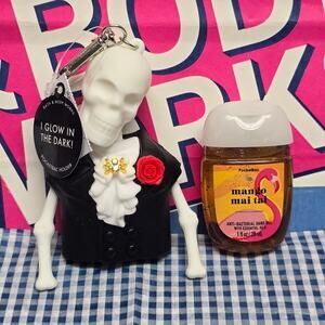 BBW Glow In The Dark Dapper Skeleton Pocketbac Holder & Mango Mai Tai Refill